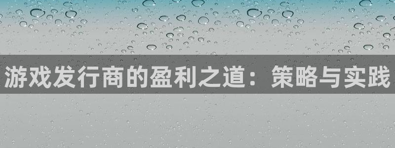 bg大游子经理人：游戏发行商的盈利之道：策略与实践
